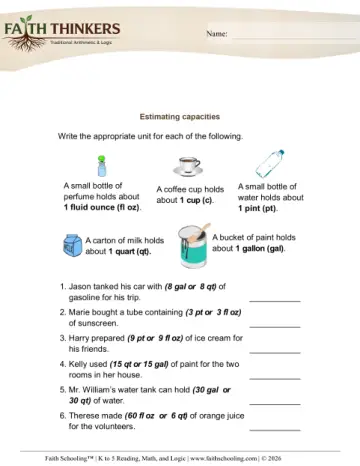 Estimating Measurements 12