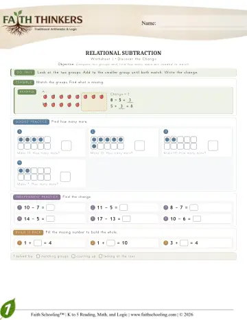 Grade 1 Math: Core Skills — worksheet preview