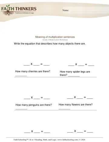 Meaning of Multiplication Sentences 2