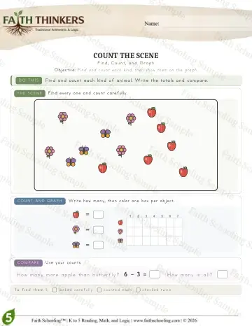 5th Grade math worksheet — Interactive & Puzzles - Countscene (Practice 6)