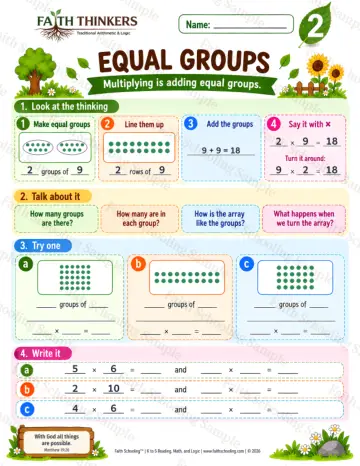 2nd Grade math worksheet — Understanding Multiplication Practice 9
