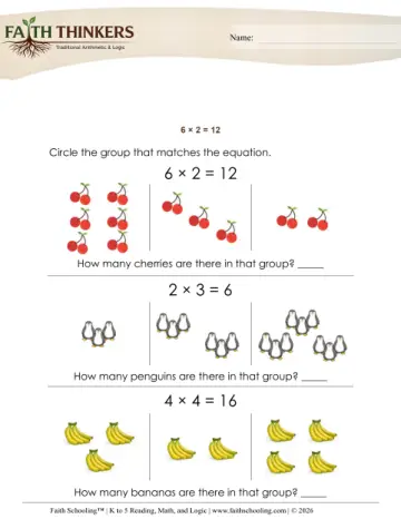 Grade 2 Math: Understanding Multiplication — worksheet preview