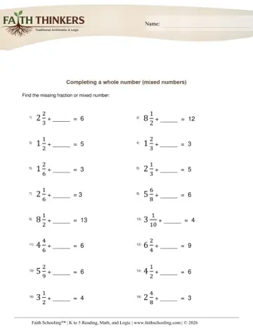 Adding Mixed Numbers 7