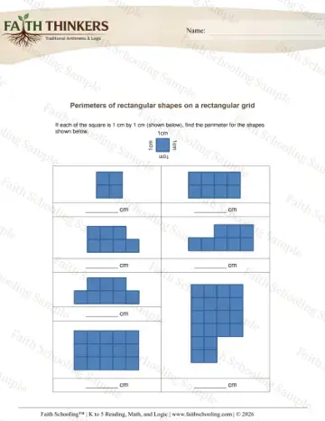 3rd Grade math worksheet — Perimeter and Area. Geometry Perimeter 3