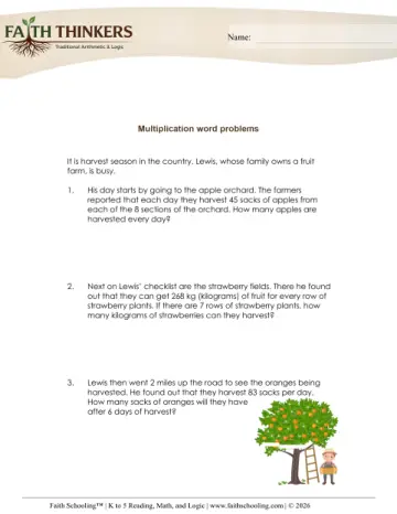 Multiplication Word Problems C2 1