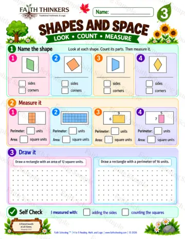 3rd Grade math worksheet — Geometry Practice 9