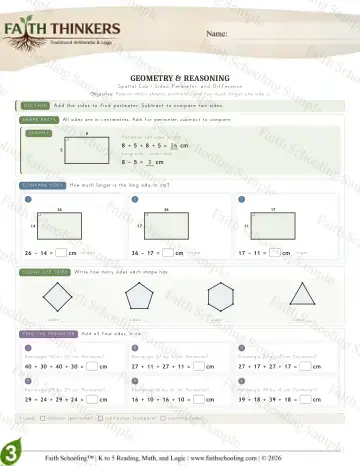 3rd Grade math worksheet — Geometry (Practice 4)