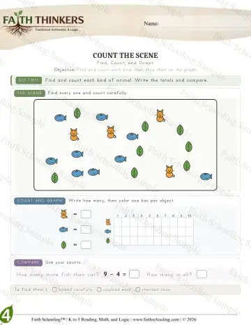 4th Grade math worksheet — Interactive & Puzzles - Countscene (Practice 3)