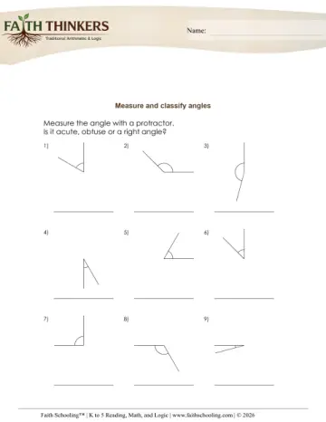 Geometry Classify Measure Angles 3