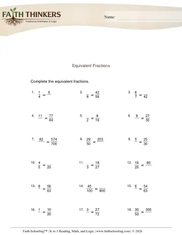 Equivalent Fractions 1