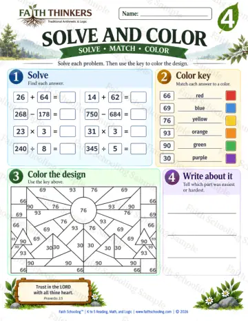 4th Grade math worksheet — Interactive & Puzzles Practice 8
