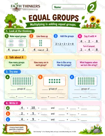 2nd Grade math worksheet — Understanding Multiplication Practice 6