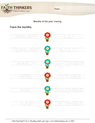 Months of the Year 1