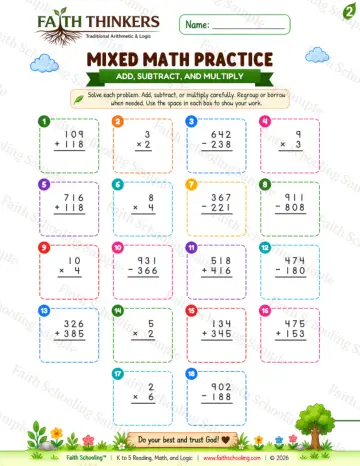 2nd Grade math worksheet — Summer Mixed Practice 5