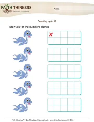 Grade 1 Math: Number Order Sequence — worksheet preview