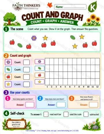 Kindergarten math worksheet — Data and Graphing Practice 8