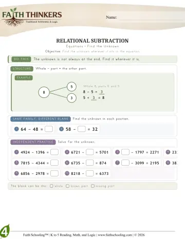 Reasoning & Fluency - Missing (Practice 1)