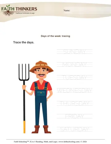 Grade 1 Math: Calendar — worksheet preview