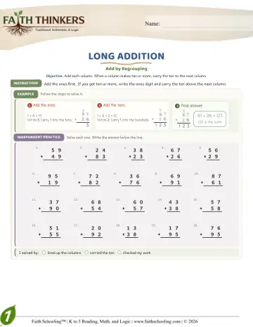 Long Addition (Practice 3)