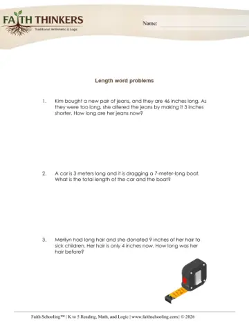 Length Word Problems 8