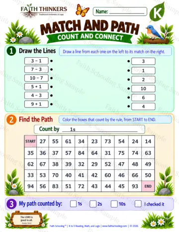 Kindergarten math worksheet — Interactive & Puzzles Practice 4