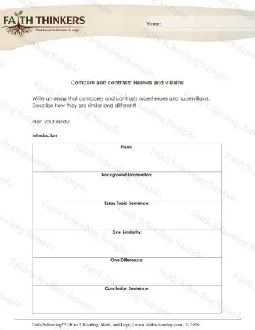 4th Grade math worksheet — Comparing and Ordering Numbers. Compare Contrast Tde