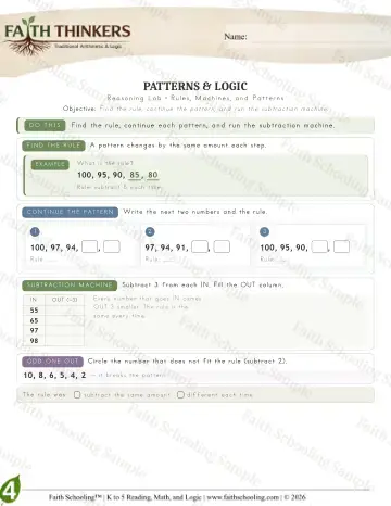4th Grade math worksheet — Logic (Practice 6)