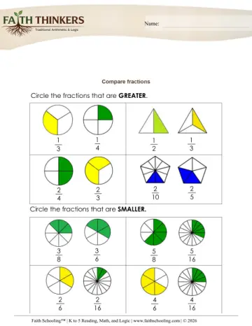 Fractions Compare 10