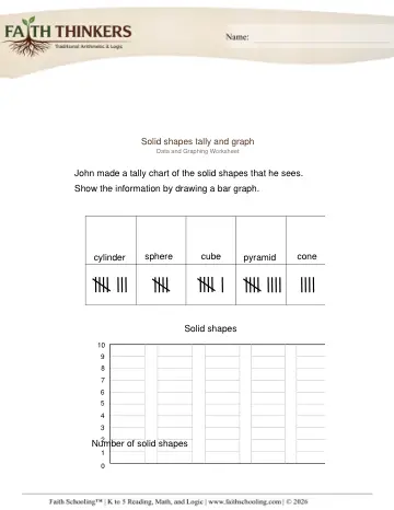 Grade 3 Math: Tally Frequency Tables — worksheet preview