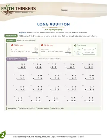 Long Addition (Practice 2)