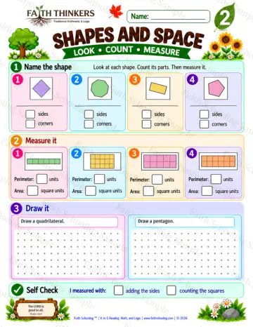 2nd Grade math worksheet — Geometry Practice 7