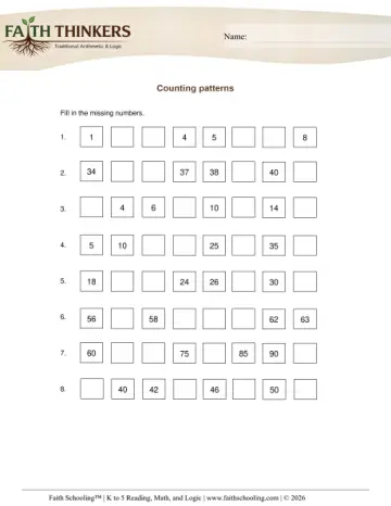 Counting Patterns 1