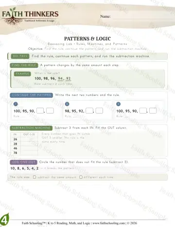 4th Grade math worksheet — Logic (Practice 7)