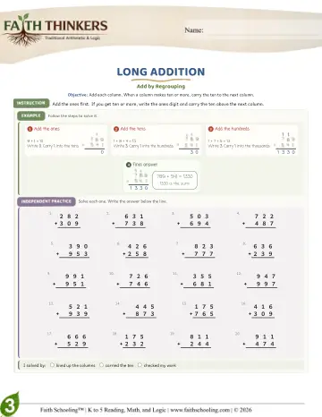 Long Addition (Practice 3)