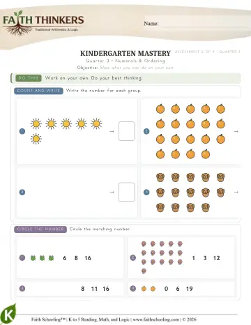 Numerals Ordering 2 (Practice 2)