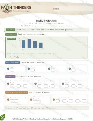 2nd Grade math worksheet — Data (Practice 6)