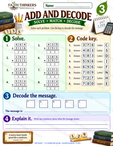 3rd Grade math worksheet — Addition with Regrouping Practice 6