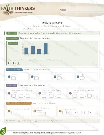 3rd Grade math worksheet — Data (Practice 6)