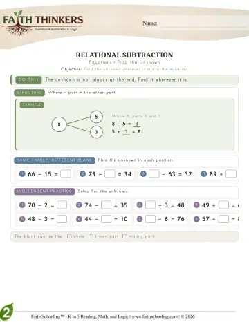 Reasoning & Fluency - Missing (Practice 1)