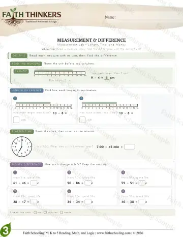 3rd Grade math worksheet — Measurement (Practice 8)