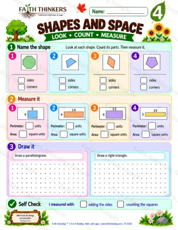 4th Grade math worksheet — Geometry Practice 4