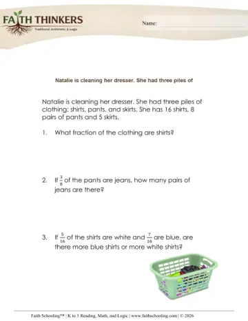 Fraction Word Problems 7 (Practice 1)