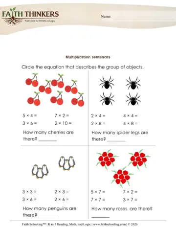 Multiplication Sentences 4