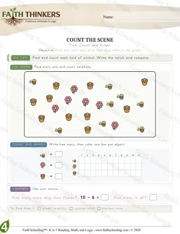 4th Grade math worksheet — Interactive & Puzzles - Countscene (Practice 7)