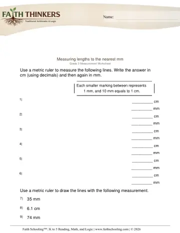 Measuring Length Mm 1
