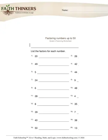 Factoring 1