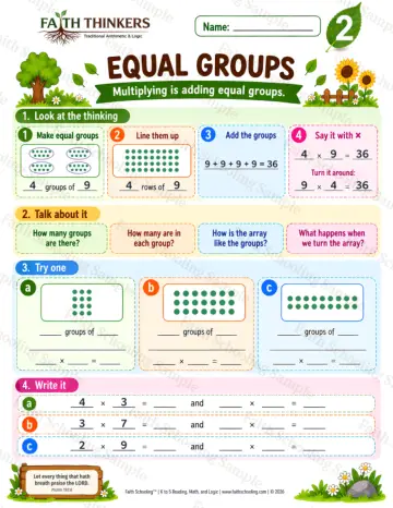 2nd Grade math worksheet — Understanding Multiplication Practice 8