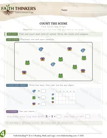 4th Grade math worksheet — Interactive & Puzzles - Countscene (Practice 6)