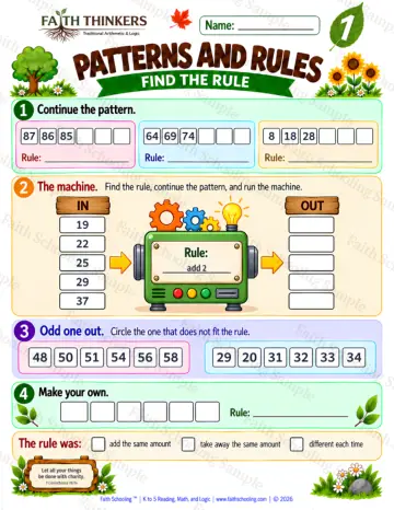1st Grade math worksheet — Skip Counting Practice 8