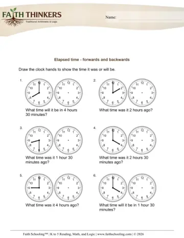 Elapsed Time Half Hours 11